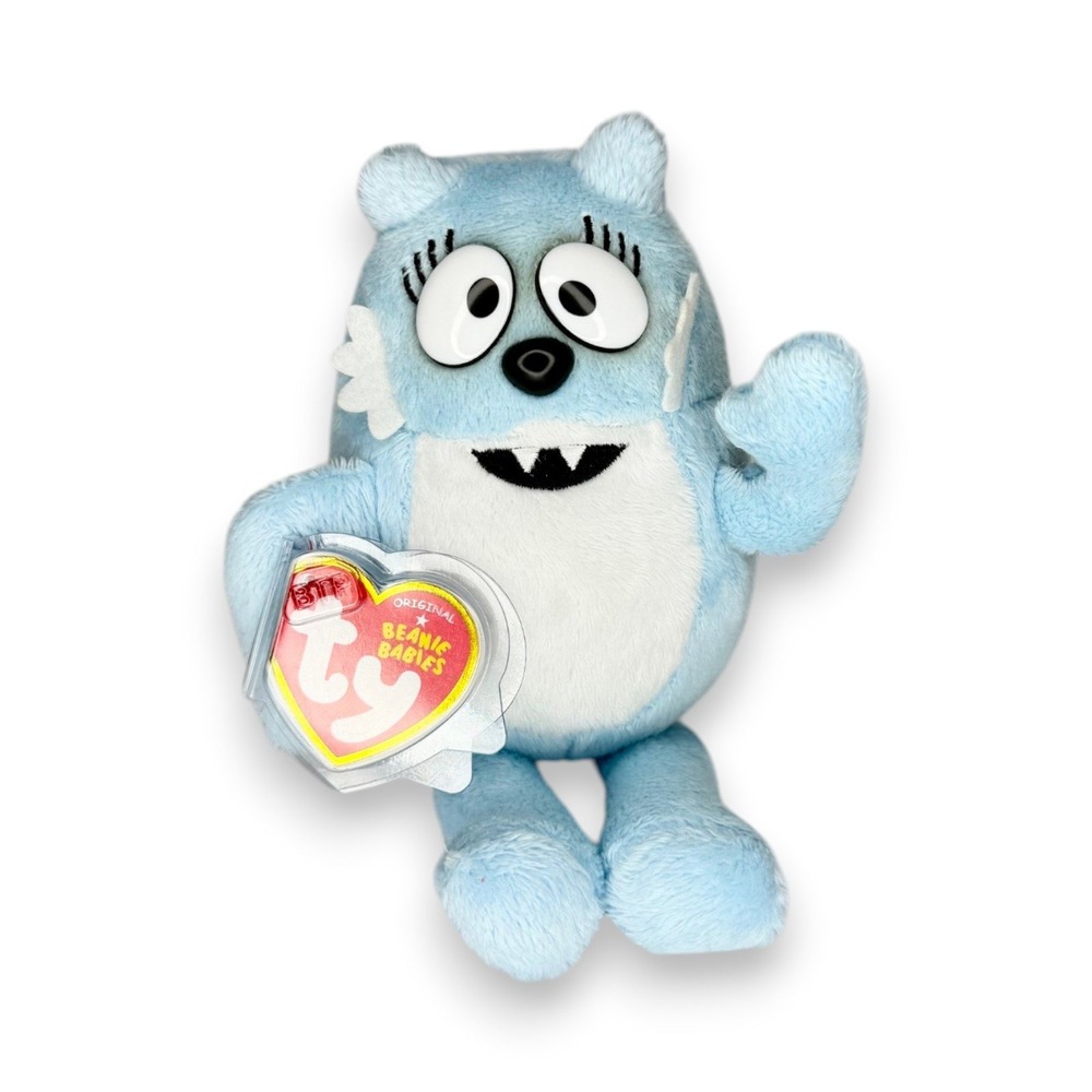 Toodee Yo Gabba Gabba | Blue Arctic Friend | Mint Heart Tag TY Beanie Baby